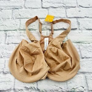 NWT Delimira Size 40G Front Closure Bra Full Coverage Oatmeal Heather